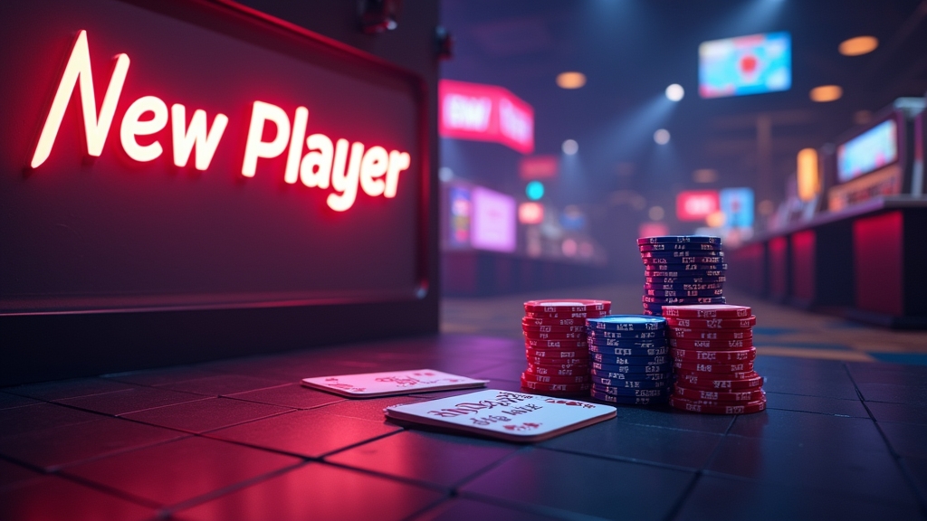 Área de boas-vindas de casino com promoções para novos jogadores